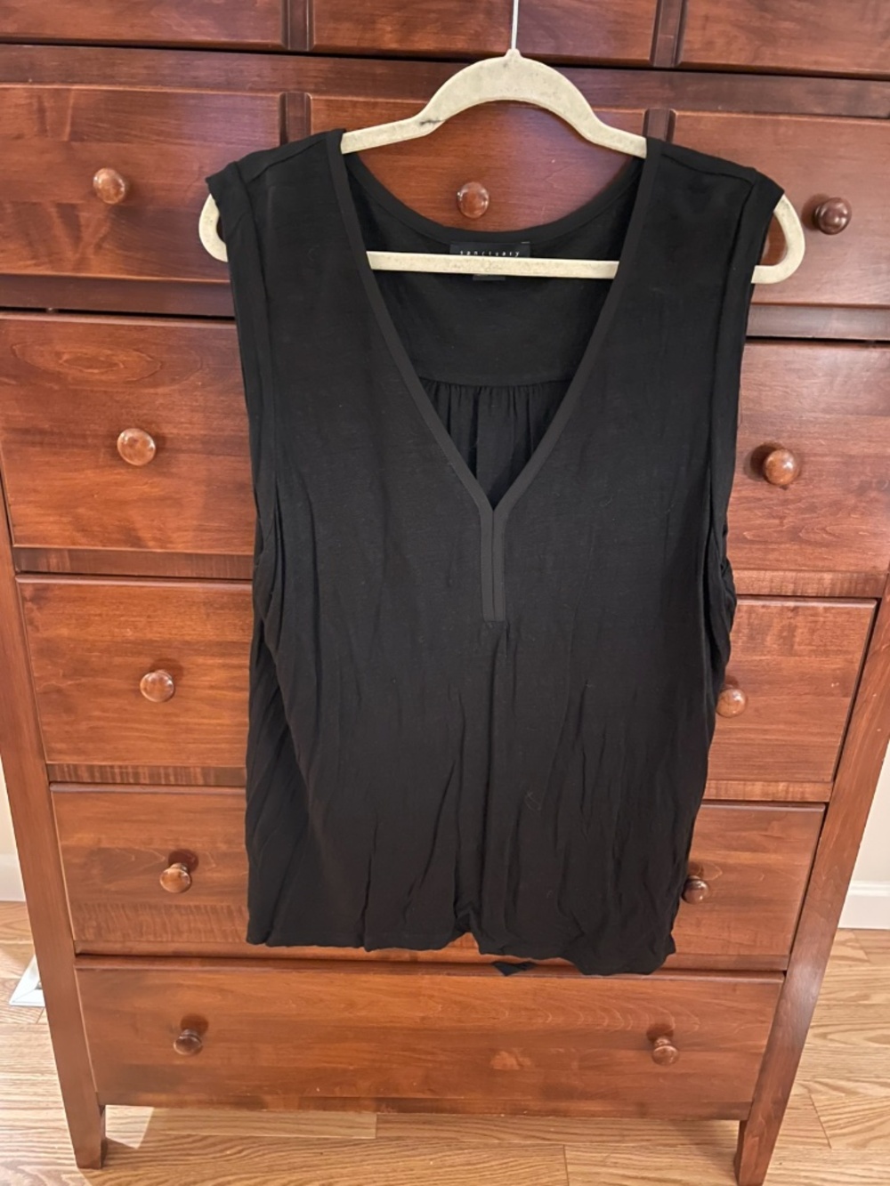 Sanctuary, Black Sleeveless Top, Size XXL
